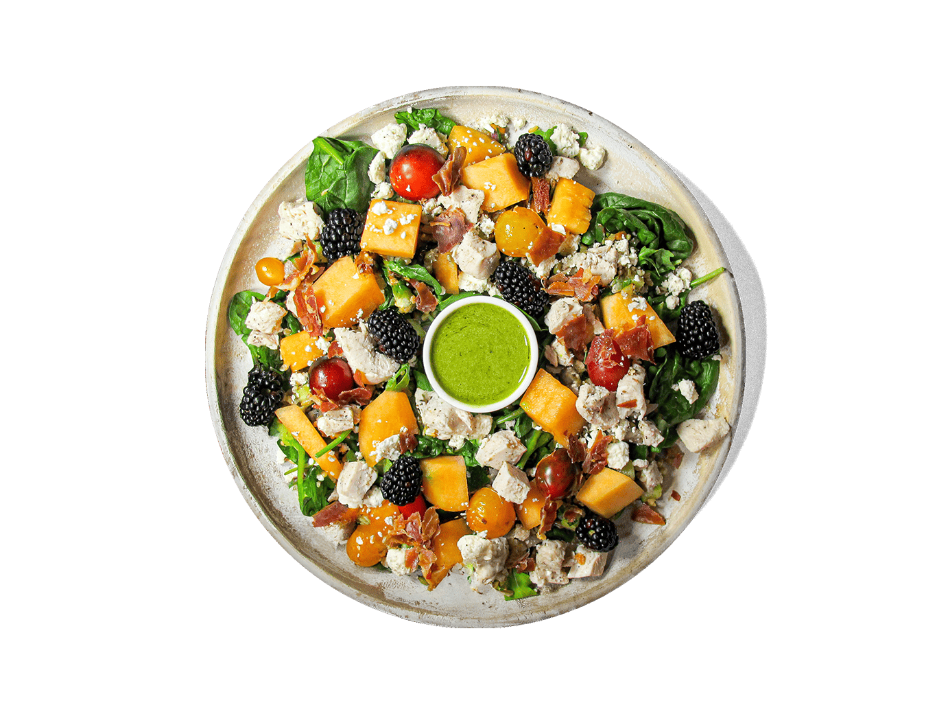 A photo of LOWCAL version - Melon & Prosciutto Italian Summer Salad