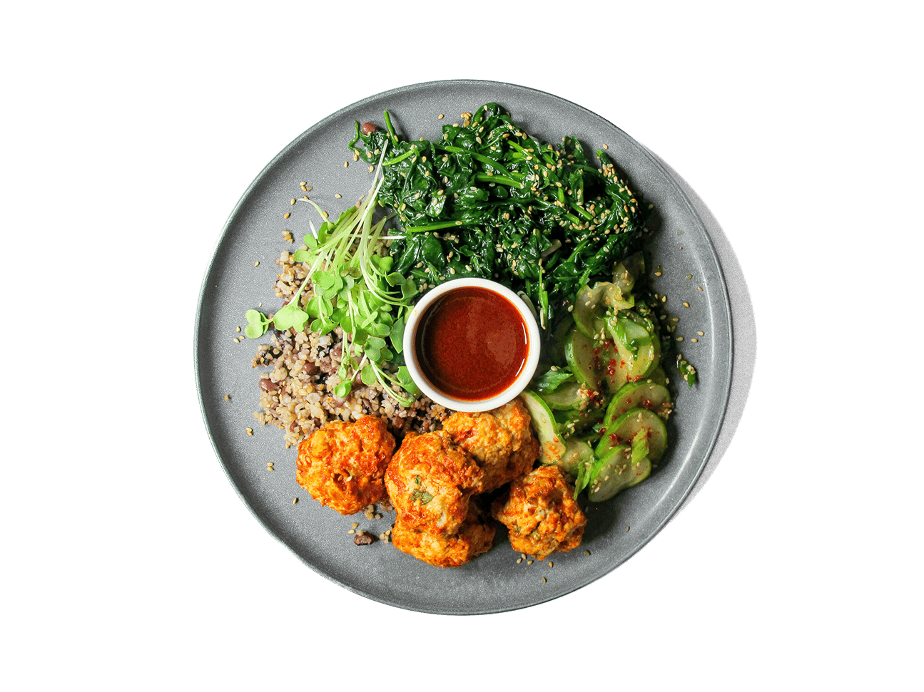 A photo of LOWCAL version - Gochujang Organic Chicken Meatballs