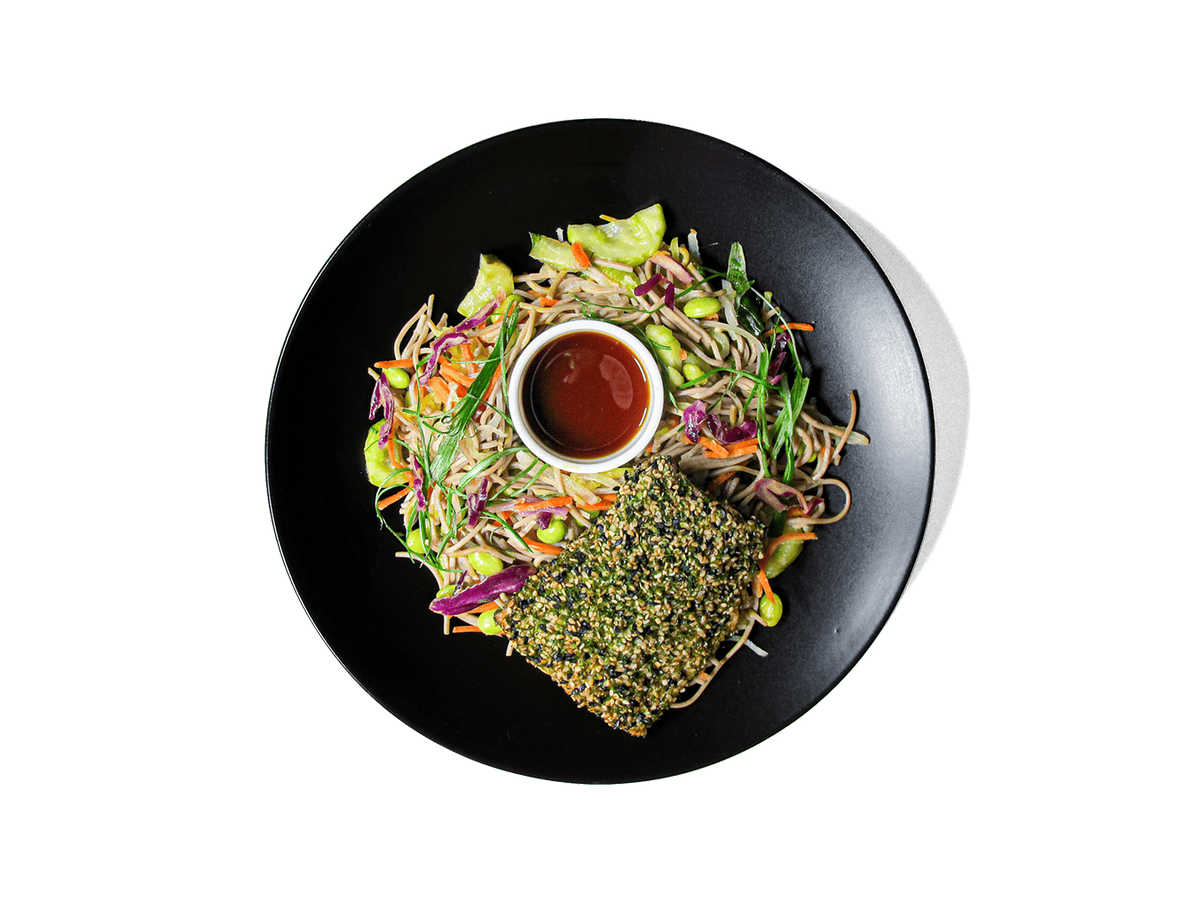 SMALL - Sesame Crusted Salmon Soba Salad