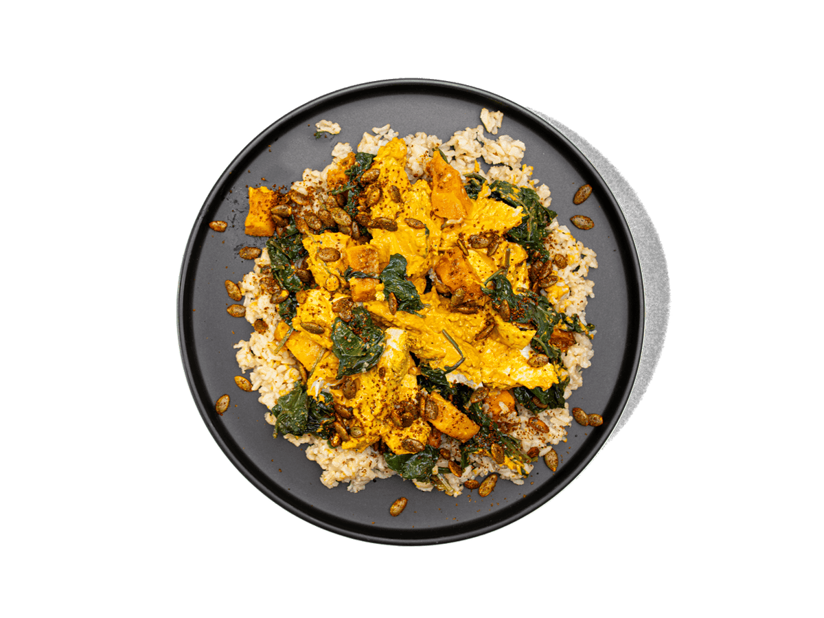 LOWCAL version - Organic Pumpkin Curry Chicken