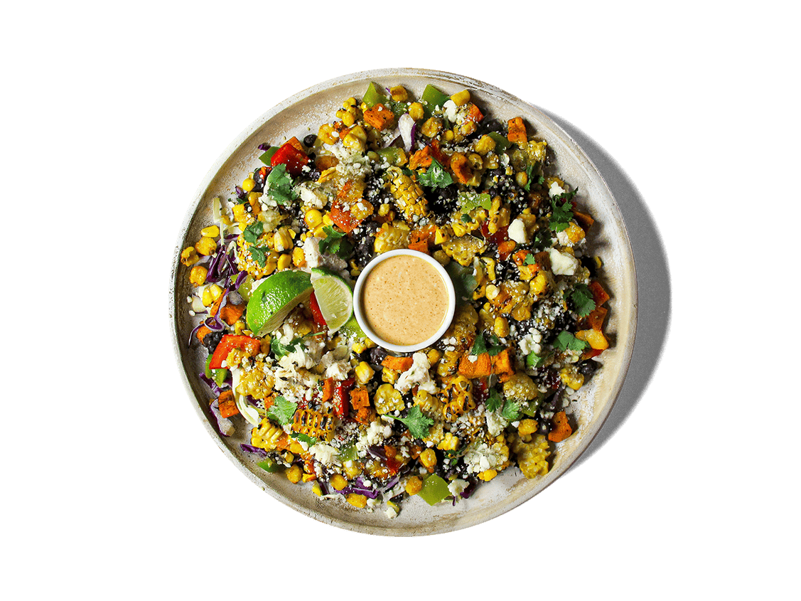 A photo of Mexican Elote Vegetarian Bowl