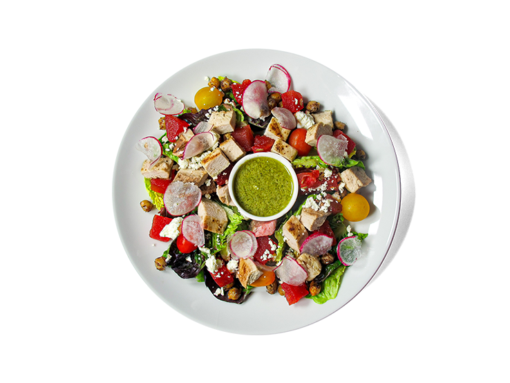 Organic Little Gem and Organic Chicken Salad