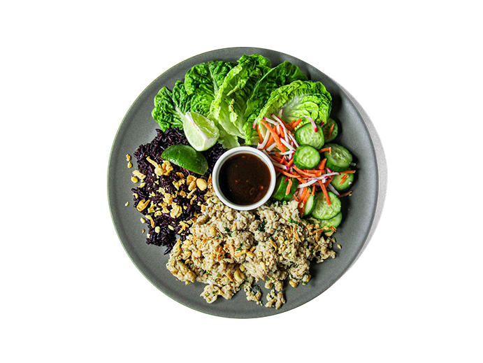 LOWCAL version - Organic Chicken Larb Lettuce Salad