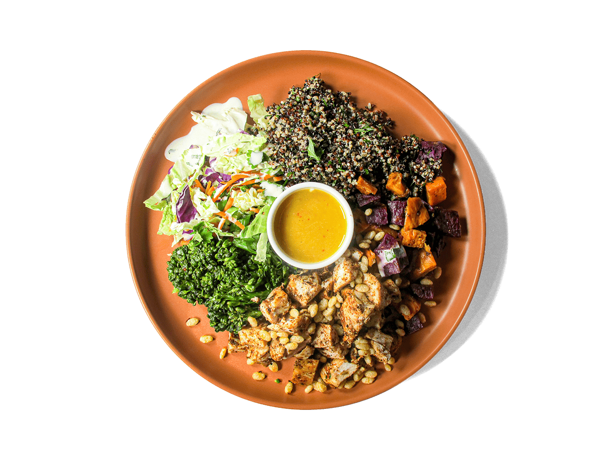 A photo of Hot Honey Organic Chicken Plate