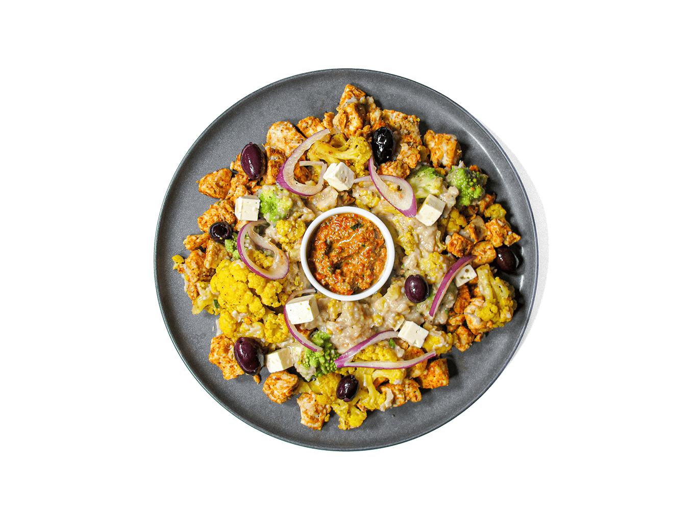 Image of Butter Bean Mezze Bowl on a plate