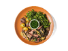 A photo of LOWCAL version - Grass Fed Steak and Organic Veggies Plate