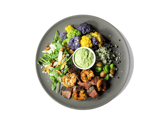 A photo of LOWCAL version - Surf and Turf Longevity Bowl