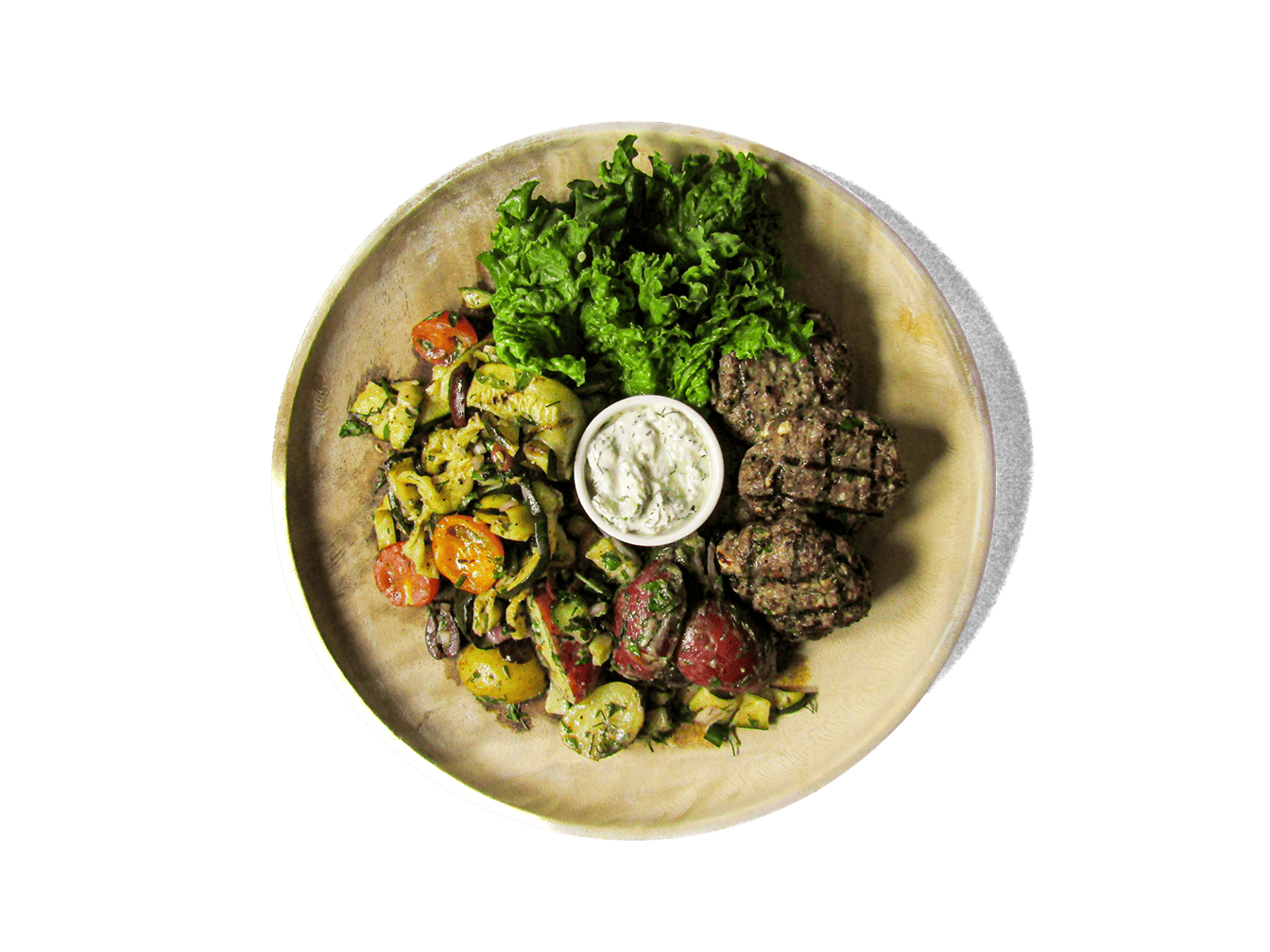 Greek Venison Burger Lettuce Wraps
