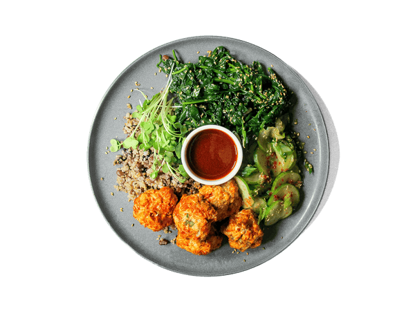 LOWCAL version - Gochujang Organic Chicken Meatballs