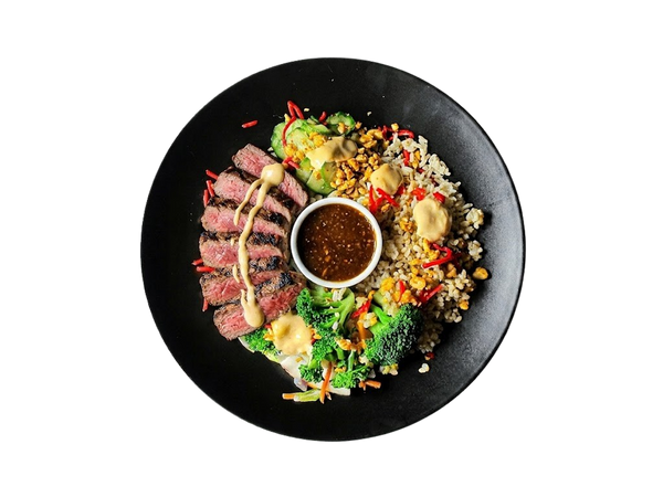 LOWCAL version - Grass Fed Teriyaki Steak Bowl
