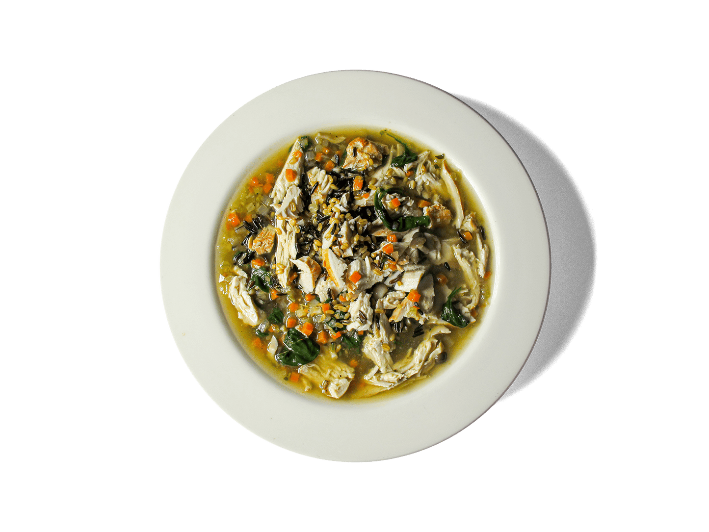 A photo of LOWCAL version - Pasture Raised Turkey and Wild Rice Soup
