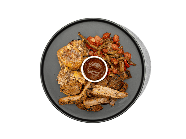 LOWCAL version - Vampire Grass Fed Steak & Garlic Potatoes