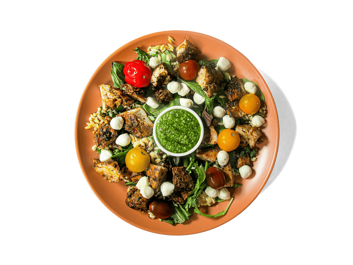 A photo of SMALL - Mediterranean Pesto Pasta Salad