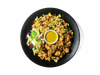 A bold and satisfying dish featuring blackened chicken thigh, wok-tossed brown rice with vibrant vegetables, and a fiery kick from house-made chili crisp and fried rice sauce. Topped with creamy Japanese-style soft scrambled eggs and sweet sesame snap peas, this high-protein, nutrient-packed bowl fuels energy and supports recovery.
