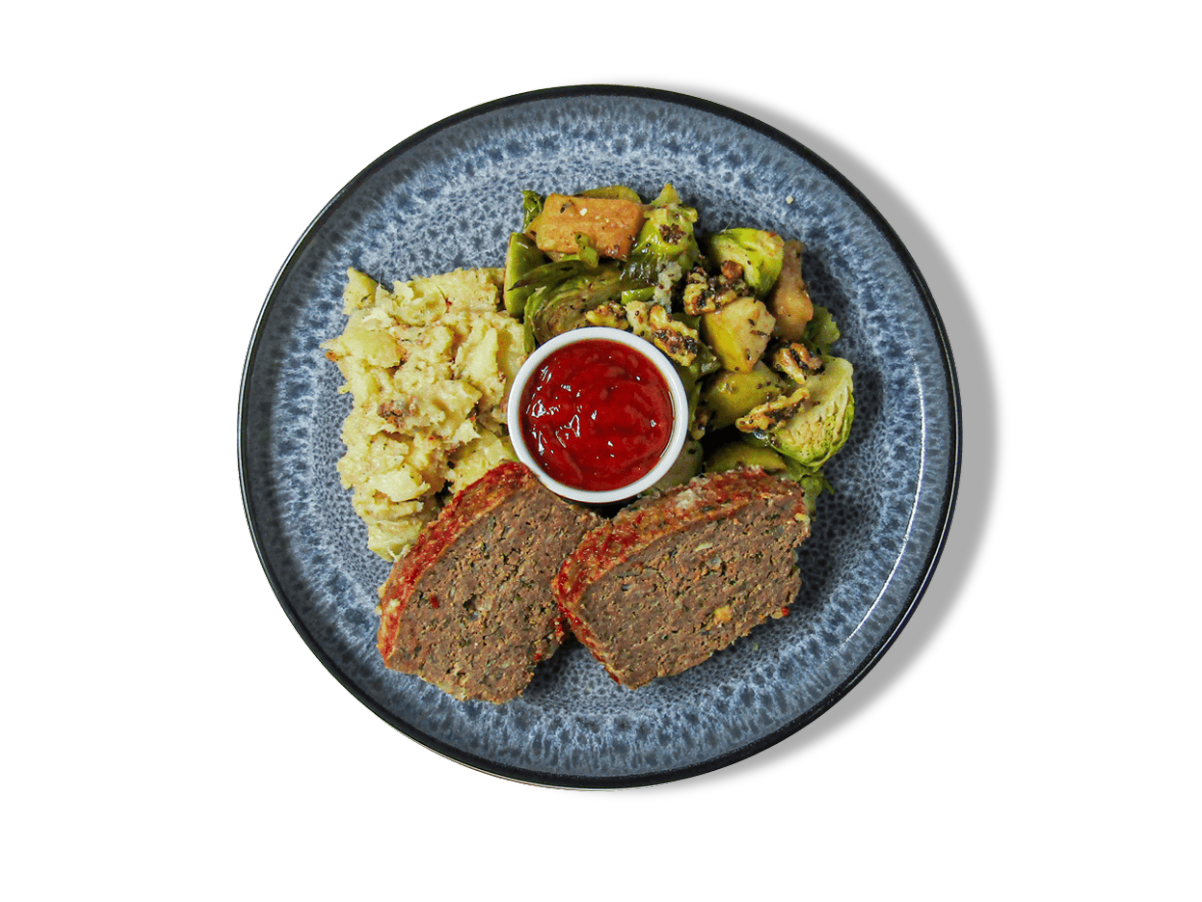 Image of Grass Fed Bison Meatloaf on a plate