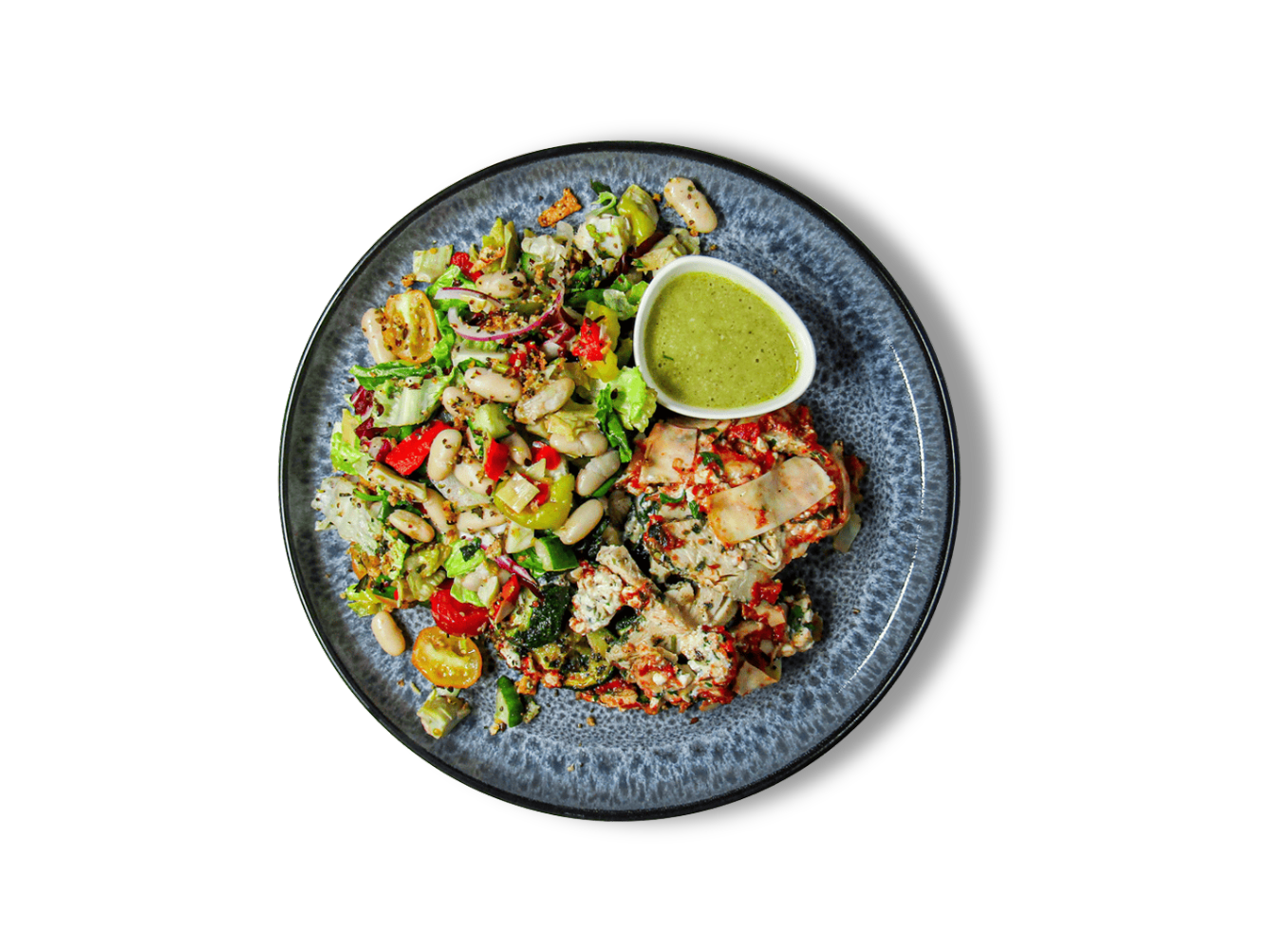 Image of Organic Chicken Parmesan Stack on a plate