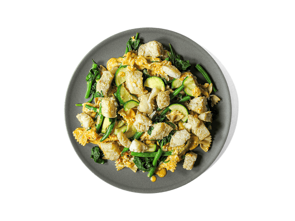 Creamy Lemon Chickpea Pasta and Wild Black Cod