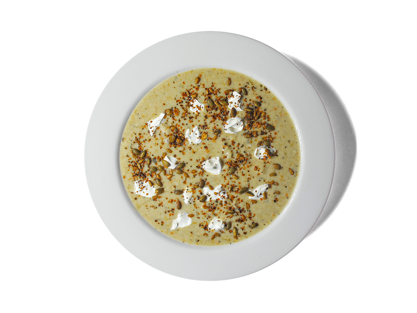 Image of SMALL - Organic Butter Bean Soup on a plate