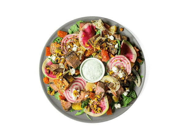 Triple Beet Grass Fed Steak Salad