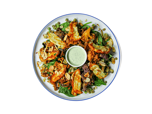 Honey Baked Halloumi Lentil Salad