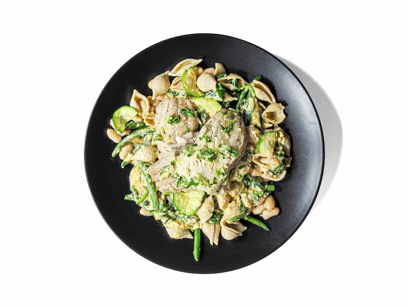 Wild Black Cod and Banza Chickpea Pasta