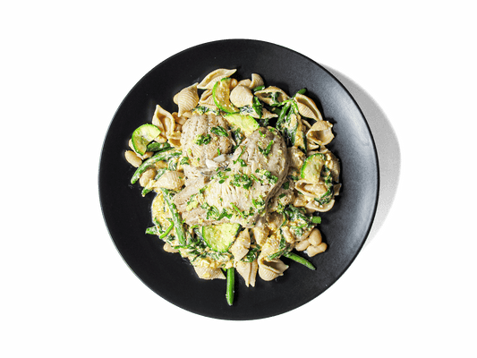 Wild Black Cod and Banza Chickpea Pasta