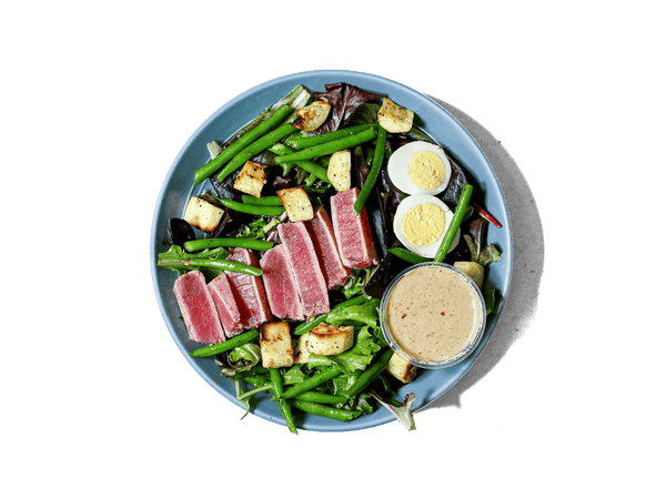 LOWCAL version - Rare Wild Ahi Tuna Nicoise Salad