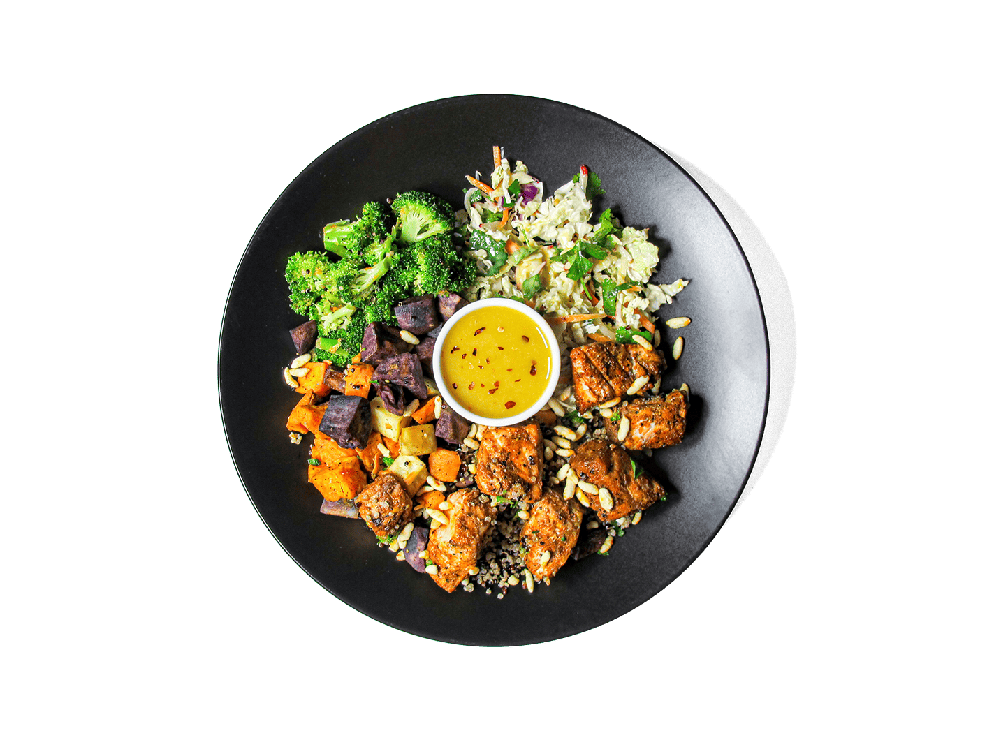 LOWCAL version - Hot Honey Salmon Plate