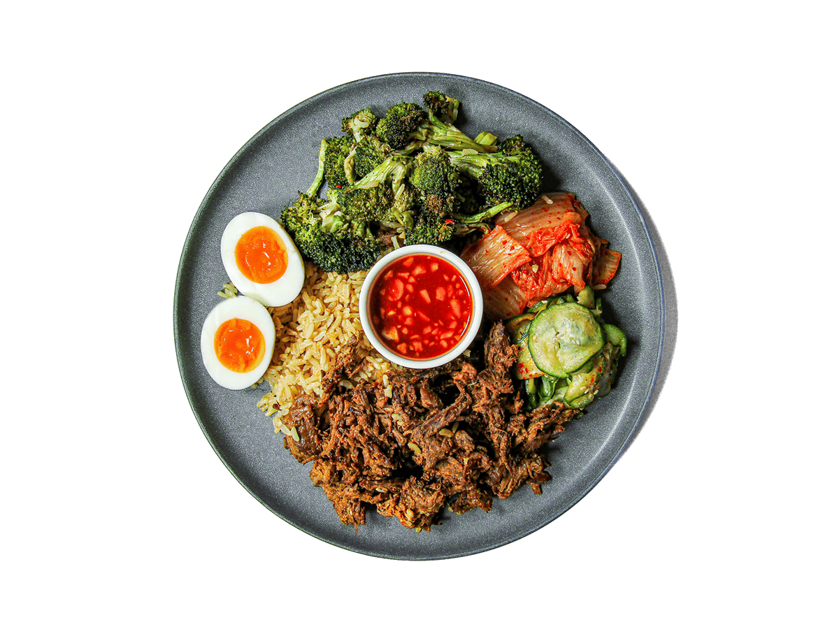 Korean Grass Fed Short Rib and Kimchi Bowl