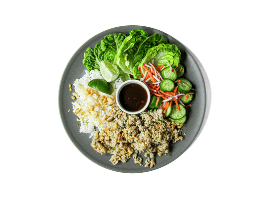 LOWCAL version - Organic Chicken Larb Lettuce Salad