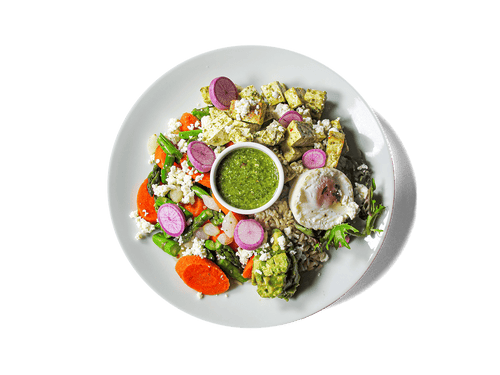 A photo of LOWCAL version - Organic Hodo Tofu Pesto Brown Rice Bowl
