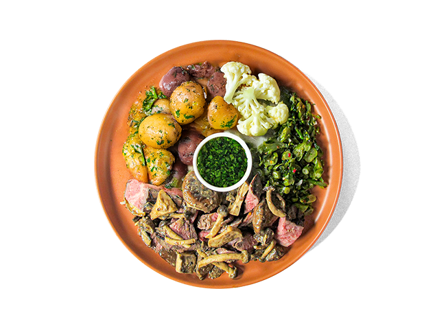 LOWCAL version - Grass Fed Steak and Veggies Plate