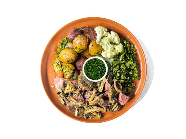 LOWCAL version - Grass Fed Steak and Veggies Plate