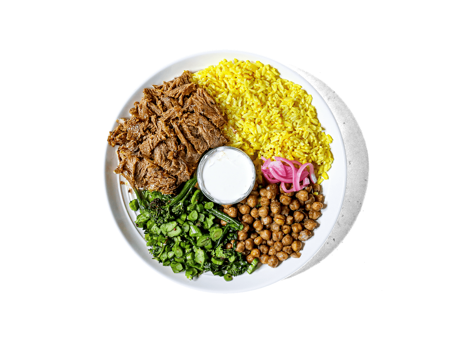 Image of Grass Fed Steak Shawarma on a plate