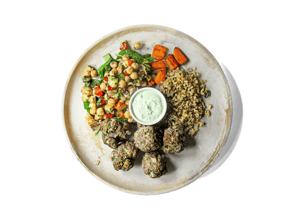 LOWCAL version - Grass Fed Turkish Koftke Bowl