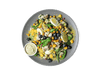 Nutrient-dense super greens, Brussels sprouts, and crispy chickpeas for a crunchy, flavorful bite. The Caesar dressing adds a creamy, tangy touch, while tender organic free-range chicken ensures tender, high-protein goodness. Topped with H.B. eggs, parmesan, adzuki beans, blueberries, and hemp seeds, this meal delivers a balance of protein, fiber, and antioxidants—perfect for a nourishing and satisfying dish